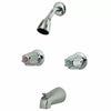 B & K Industries Two Metal Handle w/ Showerhead & Spout - Chrome