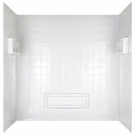 Distinction Bath Tub Wall Surround Set, White, 3-Pc.