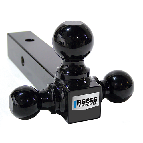 Reese Towpower Tri-Ball Trailer Hitch Ball Mount, (1-7/8 in. 2 in., 2-5/16 in.Trailer Balls), Fits 2 in. Receiver, 10,000 lbs. Capacity, Black