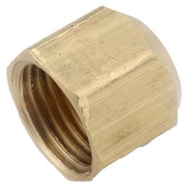 Pipe Fittings, Flare Cap, Lead-Free Brass, 1/4-In.