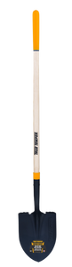 True Temper Forged Round Point Shovel With Comfort Step And Cushion End Grip On Hardwood Handle