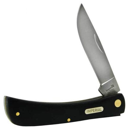 Schrade Knives Moderate Price Schrade Imperial IMP22L Large Sod Buster, Single Blade Black POM Handle, Plain Edge Pocket Knife
