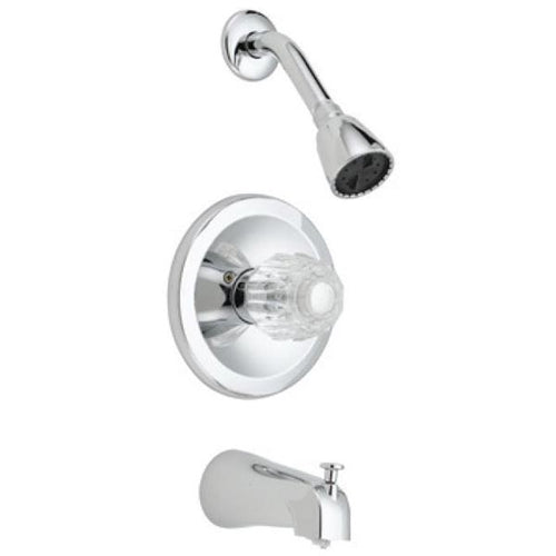 B & K Industries TUB & SHOWER Single Metal Lever Handle with Basic Showerhead