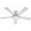 Astoria  Ceiling Fan With Bowl Light Fixture,  White, 5 Blades, 52-In.