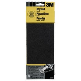 Drywall Sandpaper, Medium, 4-3/8 x 11-In., 5-Pk.