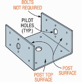 Dual Purpose Post Cap/Base Z-Max, Galvanized Steel, 4 x 4-In.