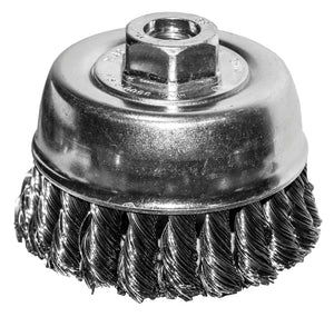 Century Drill And Tool 2-3/4" Knotted Wire Cup Brush 5/8"-11" Arbor