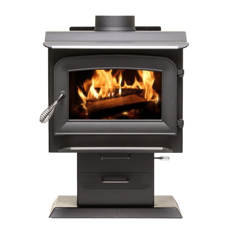 Ashley Hearth Products AW1120E-P 1,200 Sq. Ft. Pedestal Wood Stove
