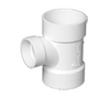 Charlotte Pipe 6 in. x 6 in. x 4 in. PVC DWV Hub x Hub Sanitary Tee Reducing 00401 2200HA