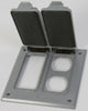 2 GANG GFCI OUTLET COVER - GRAY