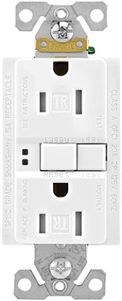 TR GFCI OUTLET 15 AMP WHITE