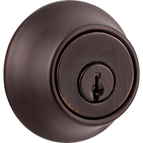 Kwikset Venetian Bronze Adjustable Latch Single Cylinder Deadbolt