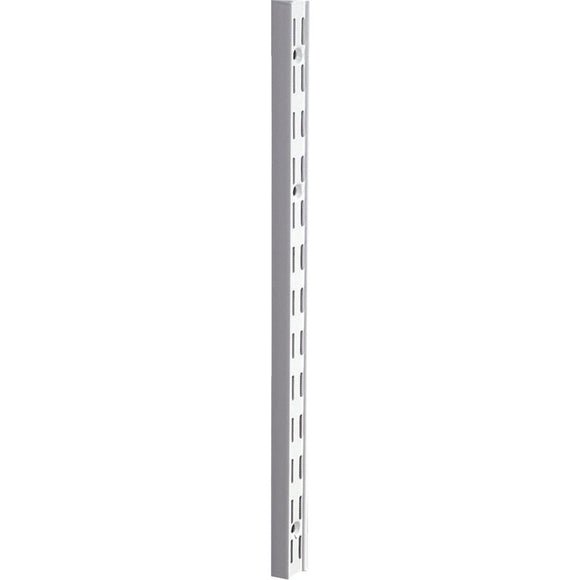Knape & Vogt 82 Series 16-1/2 In. White Steel Heavy-Duty Double-Slot Shelf Standard