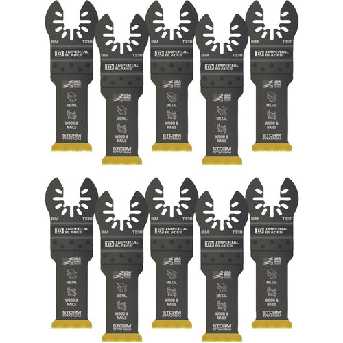 Imperial Blades 1-1/4 In. ONE FIT Titanium STORM Wood/Metal Oscillating Blade (10-Pack)