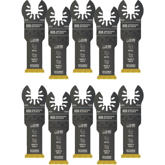 Imperial Blades 1-1/4 In. ONE FIT Titanium STORM Wood/Metal Oscillating Blade (10-Pack)