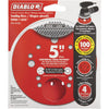 Diablo 5 In. 100-Grit Universal Hole Pattern Vented Sanding Disc with Hook and Lock Backing (4-Pack)