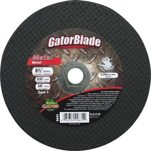 Gator Blade Type 1 6-1/2 In. x 3/32 In. x 5/8 In. Metal Cut-Off Wheel