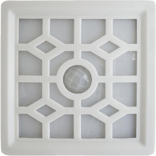 Fulcrum 15-Lumen White Motion Sensing/Dusk-To-Dawn 4-LED Soft Glow Outdoor Battery Operated Light Fixture