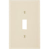 Leviton 1-Gang Smooth Plastic Mid-Way Toggle Switch Wall Plate, Ivory