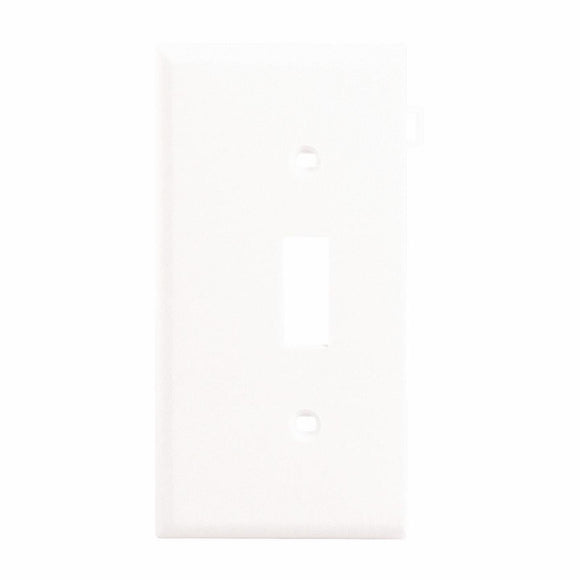 Leviton 1-Gang Plastic Sectional Toggle Switch Wall Plate End Panel, White
