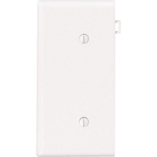 Leviton 1-Gang Standard End Nylon Blank Wall Plate, White
