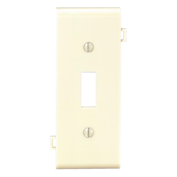 Leviton 1-Gang Plastic Sectional Toggle Switch Wall Plate Center Panel, Ivory