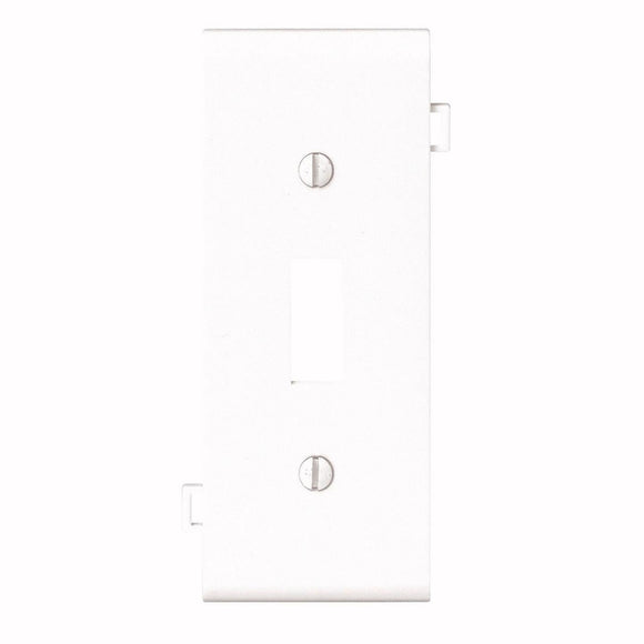 Leviton 1-Gang Plastic Sectional Toggle Switch Wall Plate Center Panel, White