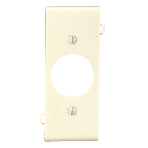 Leviton Single Center Sectional 1-Gang Plastic Outlet Wall Plate, Ivory