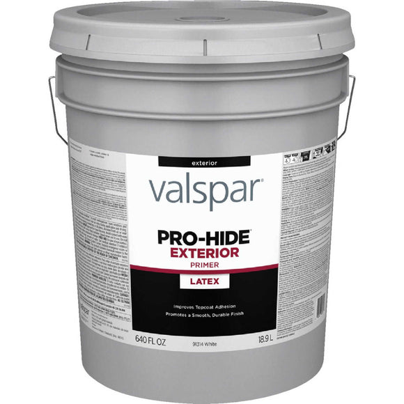 Valspar® Pro-Hide® Exterior Latex Primer 5 Gallon White (5 Gallon, White)