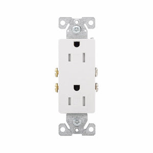 Eaton Cooper Wiring Residential Grade Decorator Duplex Receptacle 15A, 125V White