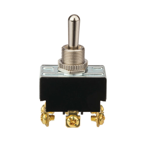 NSI Industries 78230TS Heavy Duty On-off-on Dpdt Bat Toggle Switch - Brass-Nickel