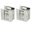Design House 2-Pack Rectangular Privacy Pocket Door Passage is Finished in Satin Nickel