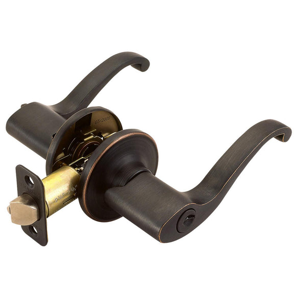 Design House Scroll Bronze Keyed Entry Door Lever