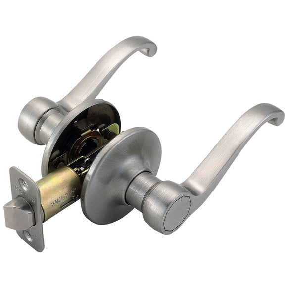 Design House  Scroll 2-Way Passage Door Lever in Satin Nickel, 2-Pack