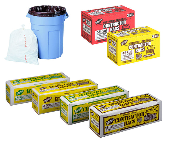 Warp Brothers Flex-O-Bag® Trash Can Liners And Contractor Bags  33